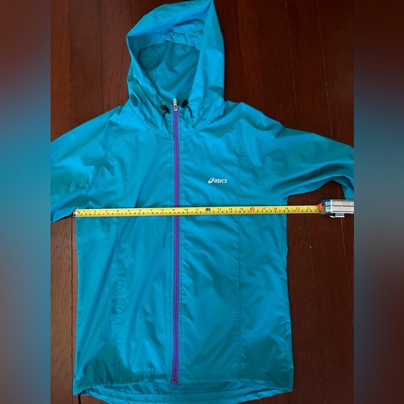 ASICS PACKABLE JACKET WOMEN'S W. WATER WIND RESISTANT SIZE S REFLECTIVE blue - Picture 9 of 14